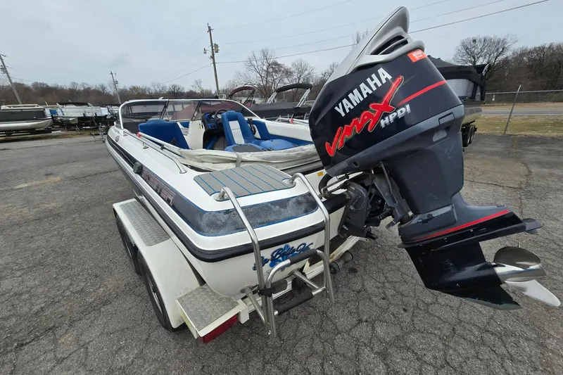 Slide: The Image of 2001 Skeeter SL 190 boat with Yamaha Vmax HPDI engine on trailer. - 7