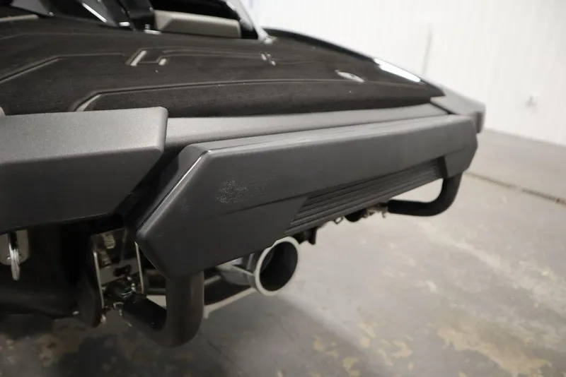 Slide: The Image of 2025 Yamaha WaveRunner FX Cruiser HO rear view, showcasing sleek design and exhaust system. - 24