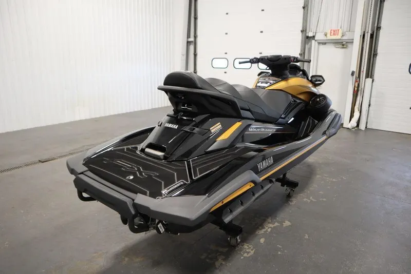 Slide: The Image of 2025 Yamaha WaveRunner FX Cruiser HO in a showroom, showcasing sleek design and advanced features. - 5