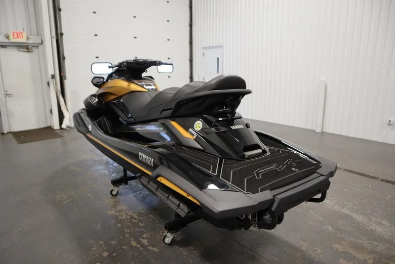 Slide: The Image of 2025 Yamaha WaveRunner FX Cruiser HO in a garage setting. - 7