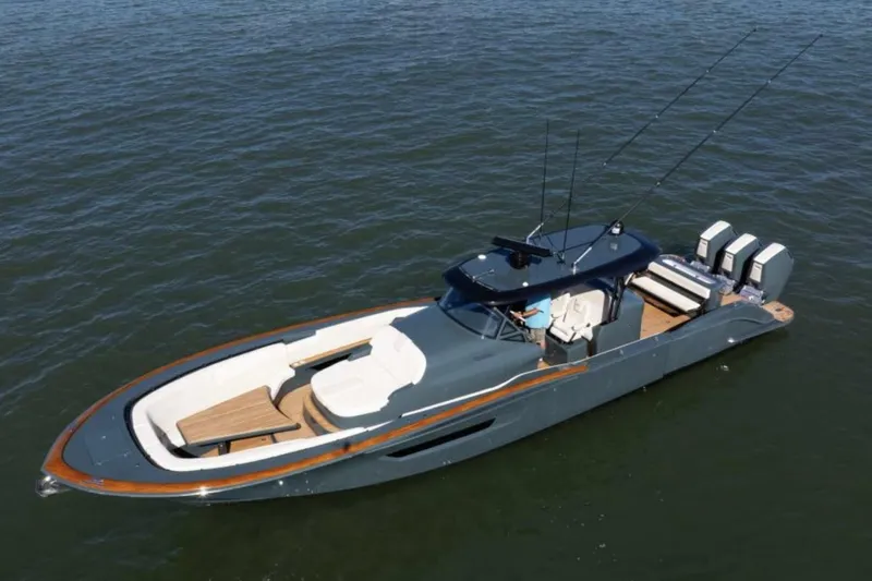 The Image of Luxury 2026 Buddy Davis Pininfarina boat on open water, featuring sleek design and powerful engines. - 1