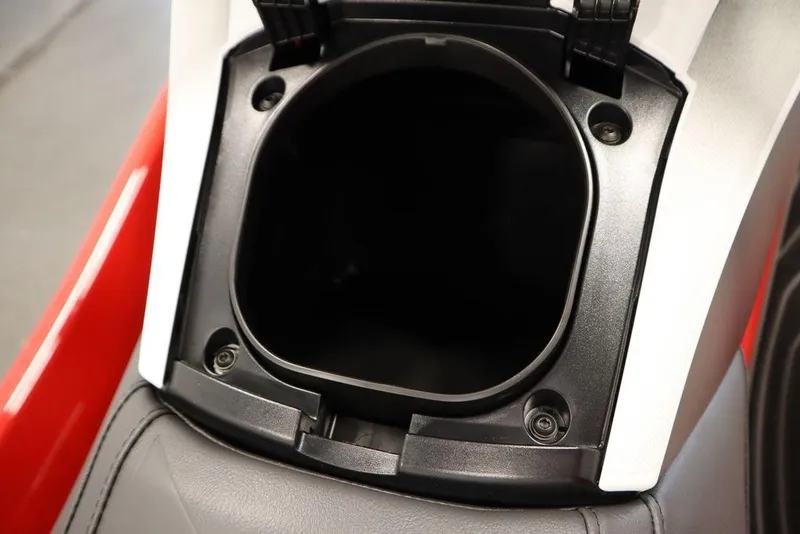 Slide: The Image of 2025 Yamaha WaveRunner GP HO storage compartment, open and empty. - 18