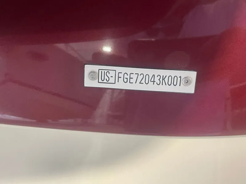 Slide: The Image of Serial number plate on a 2001 Cobalt 227 boat. - 6