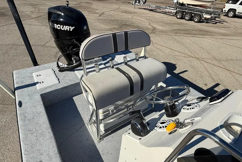 Slide: The Image of 2006 Shoalwater 21 Cat boat with Mercury engine and dual seating. - 13