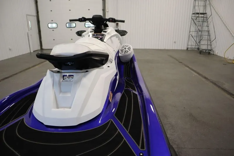 Slide: The Image of 2024 Yamaha WaveRunner GP SVHO in a garage, showcasing sleek design and features. - 20