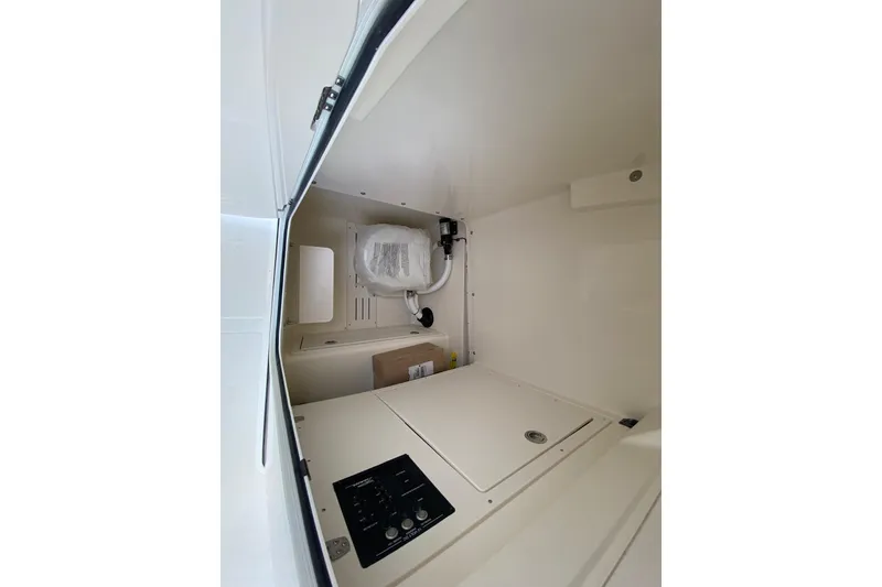 Slide: The Image of Interior of Pioneer 250 Pelagic 2026 boat with control panel. - 6