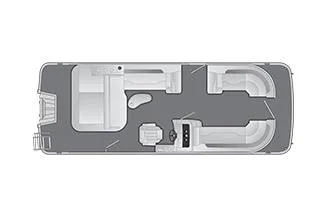 Slide: The Image of Manufacturer Provided Image: Top view layout of 2020 Bennington SXP 23 SSBXP pontoon boat. - 20