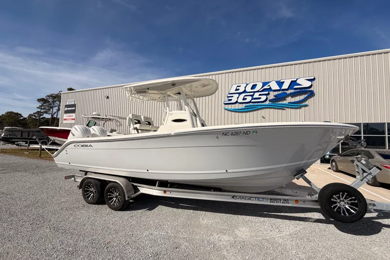 The Image of 2024 Cobia 262 Center Console boat on trailer at Boats 365 dealership. - 0