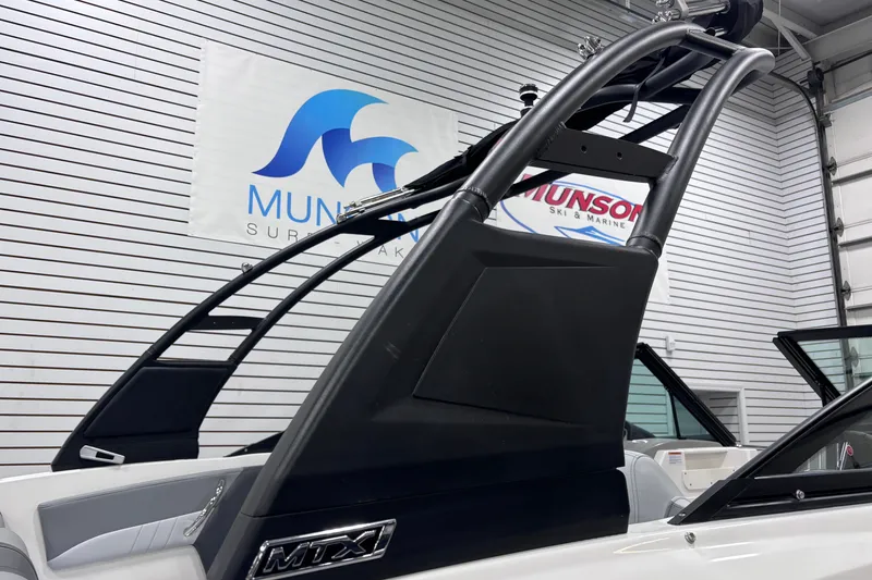 Slide: The Image of 2026 Chaparral 21 SSi boat with MTX tower in showroom. - 24