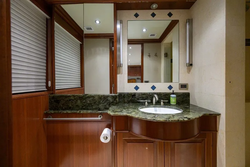 Slide: The Image of Luxurious bathroom vanity on 2011 C & G Boatworks Explorer yacht. - 67