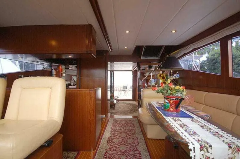 Slide: The Image of Luxurious interior of 2009 Grand Harbour 66 Motoryacht with elegant seating and decor. - 29