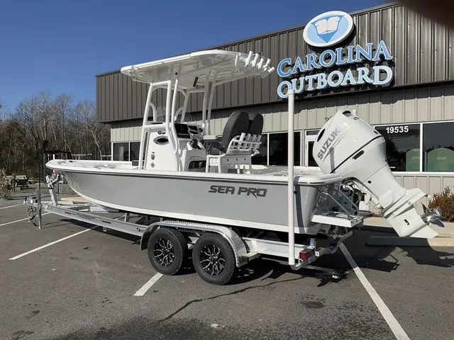 Slide: The Image of 2026 Sea Pro 230 Bay Boat at Carolina Outboard. - 2
