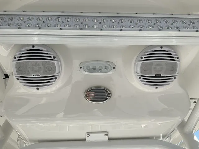 Slide: The Image of Speakers and lights on a 2026 Sea Pro 230 Bay Boat. - 22