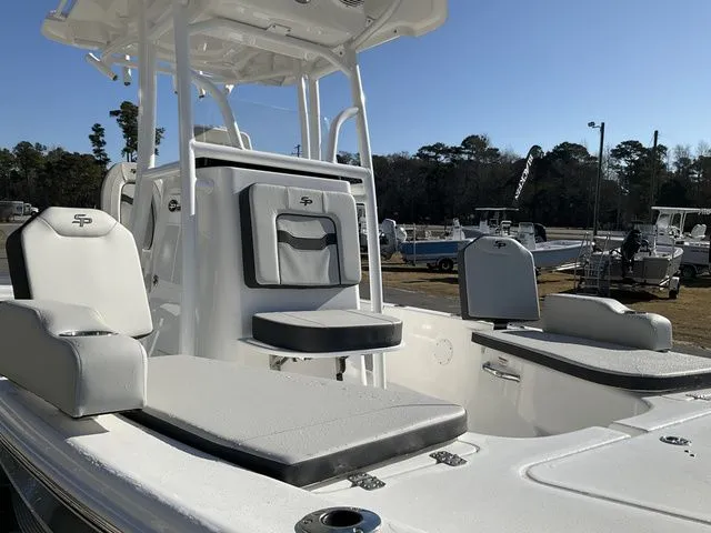 Slide: The Image of 2026 Sea Pro 230 Bay Boat with luxurious interior seating. - 26