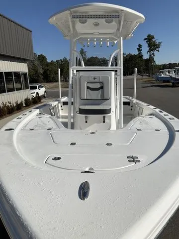 Slide: The Image of 2026 Sea Pro 230 Bay Boat on parking lot, front view. - 7