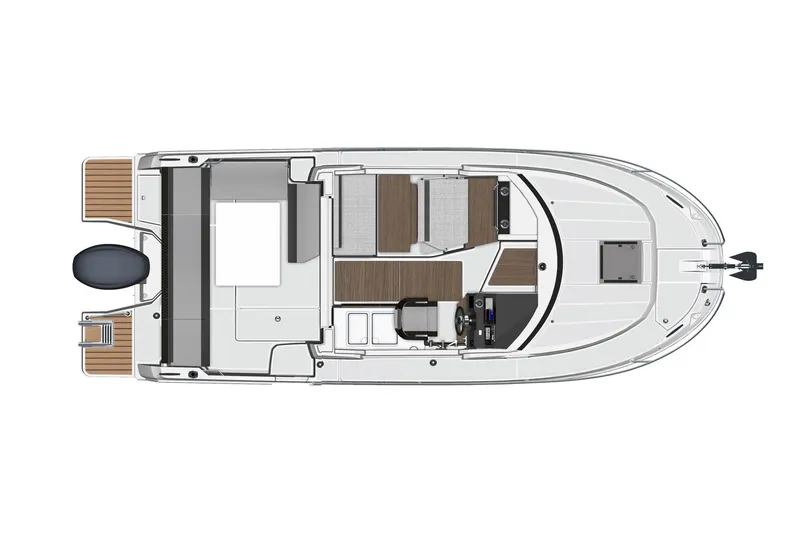 Slide: The Image of Top view of 2026 Jeanneau NC 795 Series 2 boat layout, featuring modern interior design. - 42