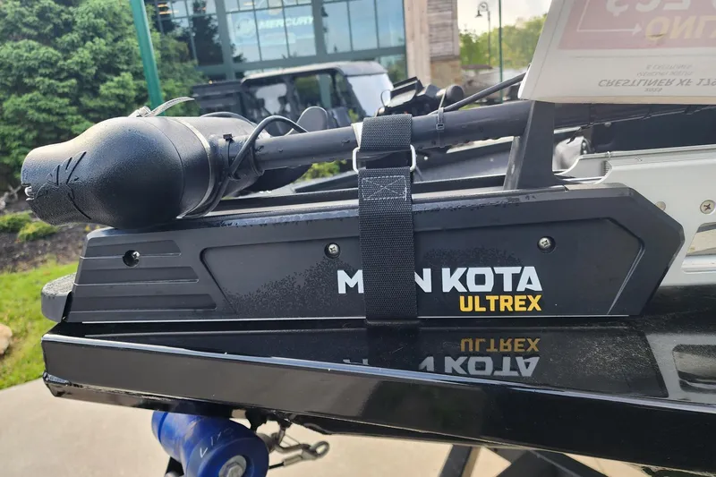 Slide: The Image of Minn Kota Ultrex trolling motor on 2023 Crestliner XF 179 boat. - 7