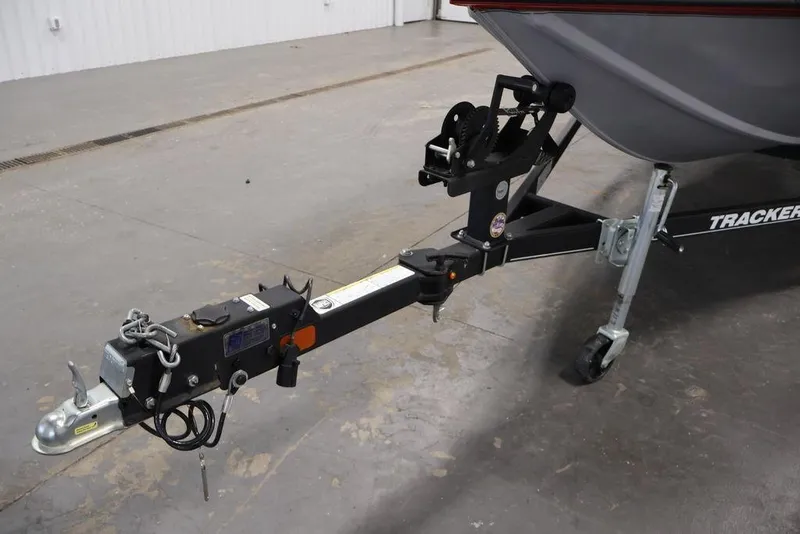 Slide: The Image of 2018 Tracker Pro Team 175 TXW boat trailer hitch in a garage setting. - 45