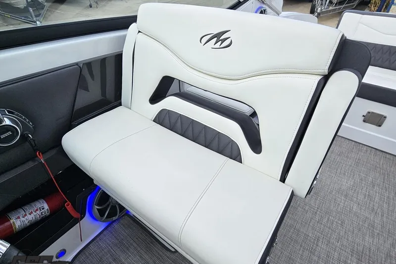 Slide: The Image of Luxurious seating in 2017 Monterey 298SS Super Sport boat interior with stylish design. - 105