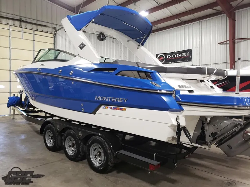 Slide: The Image of 2017 Monterey 298SS Super Sport boat in warehouse - 13
