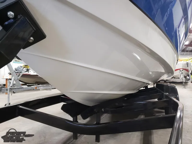 Slide: The Image of 2017 Monterey 298SS Super Sport boat on trailer in storage. - 15