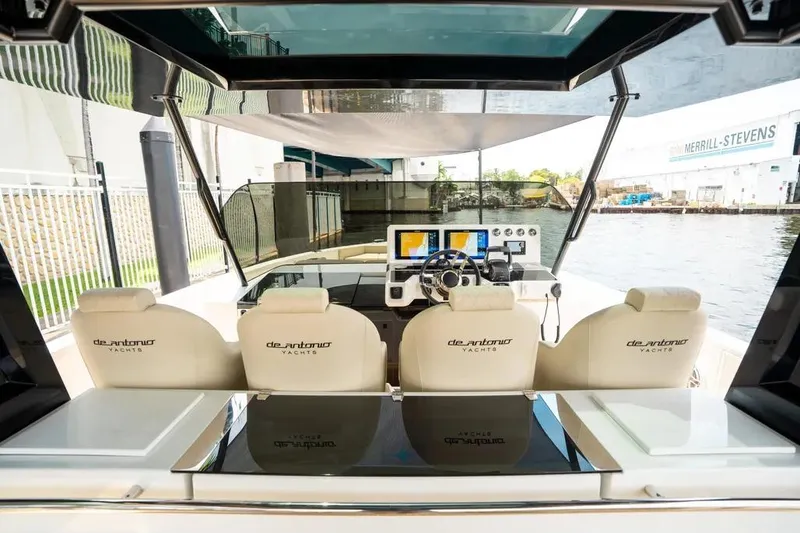 Slide: The Image of Interior of De Antonio Yachts D42, model year 2026. - 13