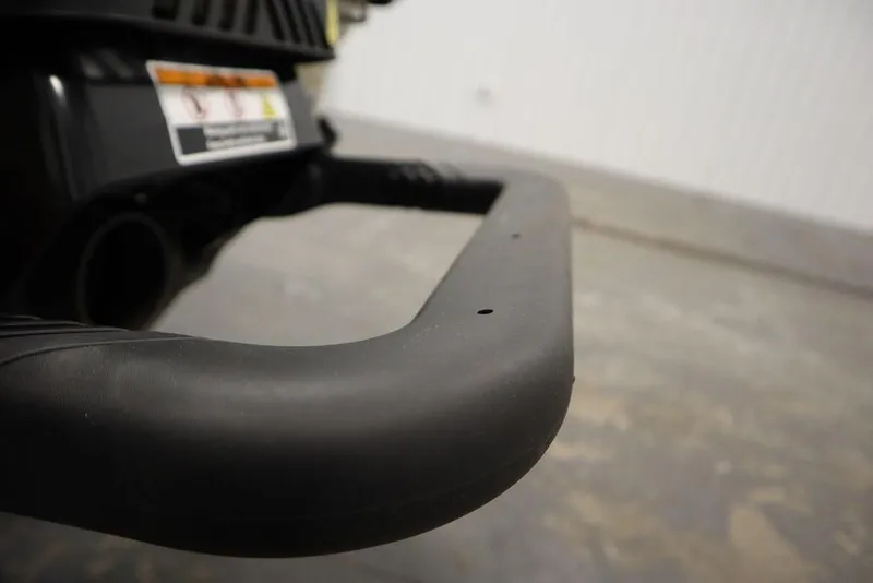 Slide: The Image of 2026 Sea-Doo Wake Pro 230 rear handle detail in a garage setting. - 17
