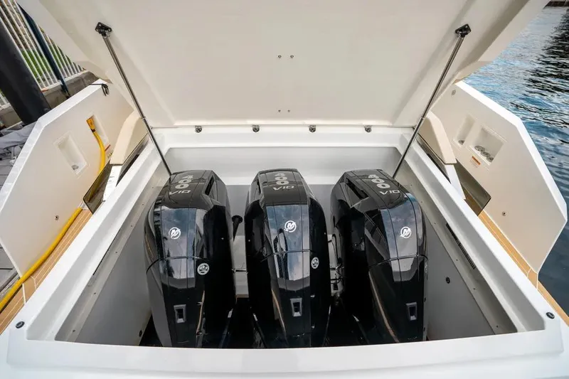 Slide: The Image of Three engines of the 2026 De Antonio Yachts D42. - 6