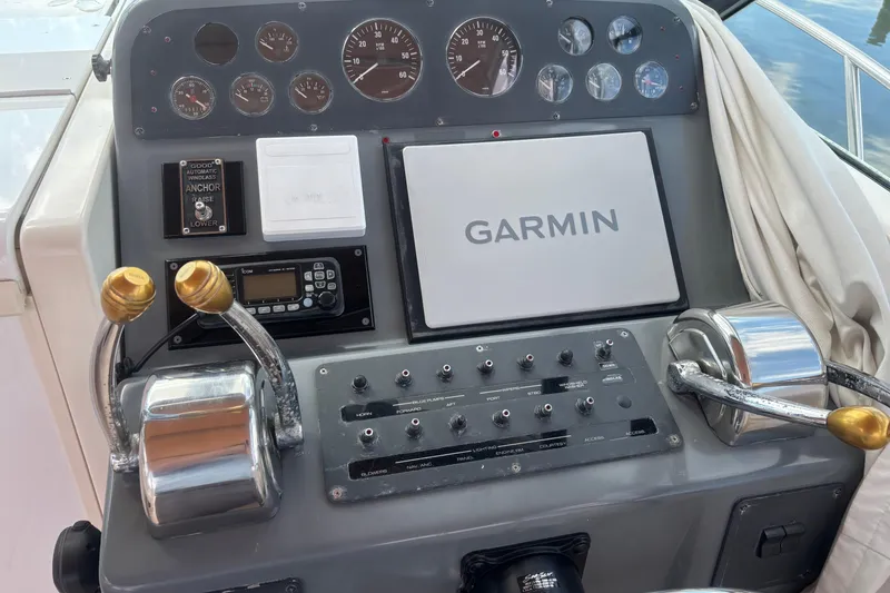 Slide: The Image of Control panel of a 1998 Tiara Yachts 2900 Coronet with Garmin navigation system. - 6