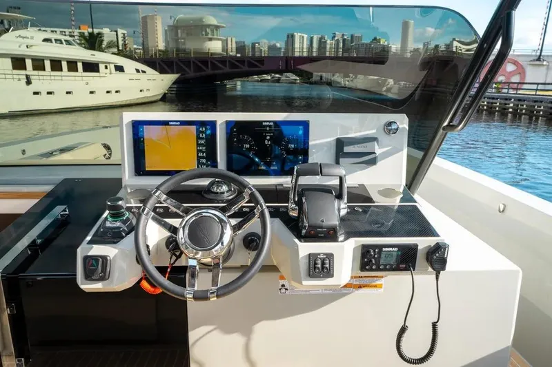 Slide: The Image of Helm of De Antonio Yachts D50 OPEN 2026 with modern electronics. - 5