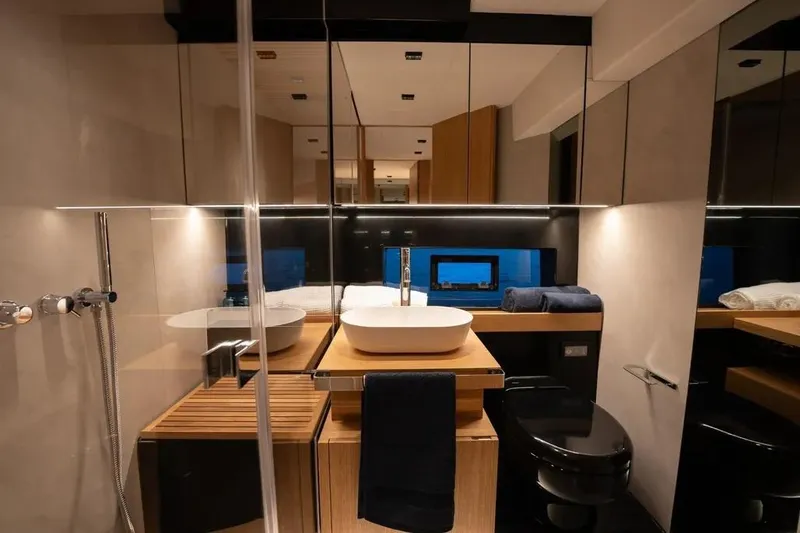 Slide: The Image of Luxurious bathroom on the 2026 De Antonio Yachts D60. - 6