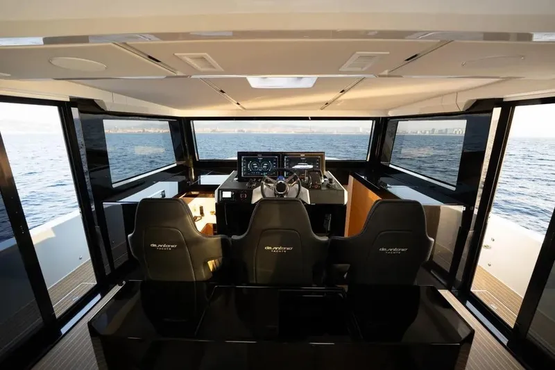 Slide: The Image of Interior of 2026 De Antonio Yachts D60 with modern cockpit design. - 21