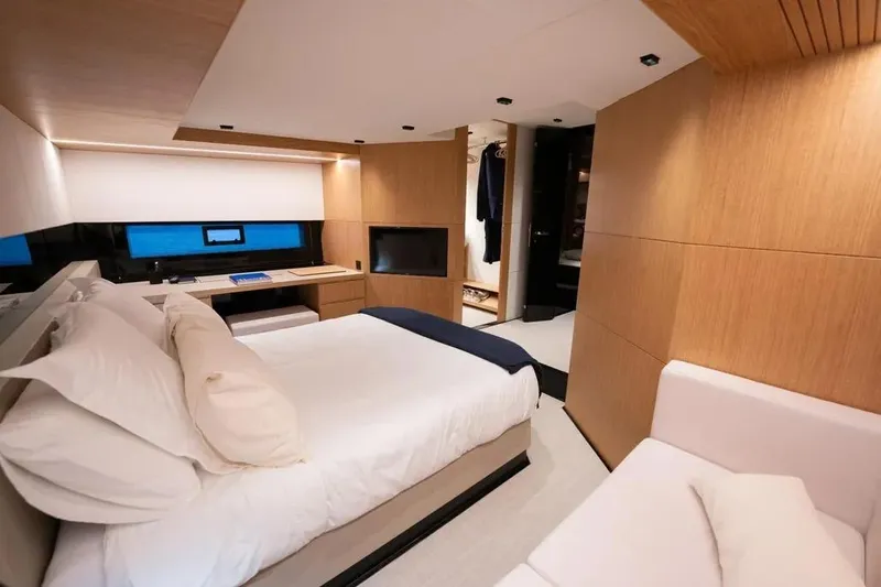 Slide: The Image of Luxurious cabin of De Antonio Yachts D60, model year 2026. - 4