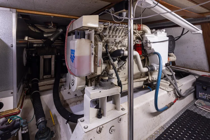 Slide: The Image of Engine room of 1991 Ocean Alexander 440 Sundeck CPMY. - 40