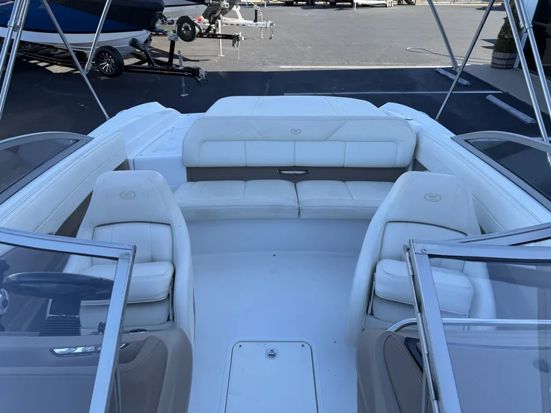 Slide: The Image of Interior of a 2008 Cobalt 202 boat with white seating. - 23