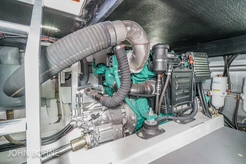 Slide: The Image of Engine room of 2018 Beneteau Swift Trawler 44 with Volvo Penta engine. - 99