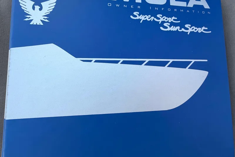 Slide: The Image of 2004 Formula 260 Bowrider owner's manual cover with boat silhouette and logo. - 43