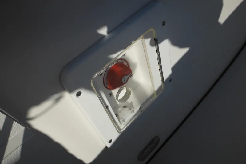 Slide: The Image of Close-up of a 2026 Tidewater 180 CC Adventure boat control panel. - 32