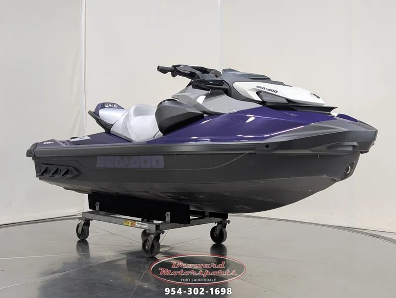 The Image of 2025 Sea-Doo GTI SE 130 jet ski on display floor. - 0
