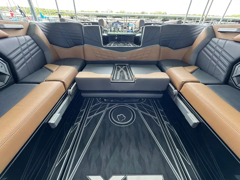 Slide: The Image of Interior of 2025 Tigé Ultré 25ZX with luxurious seating. - 12
