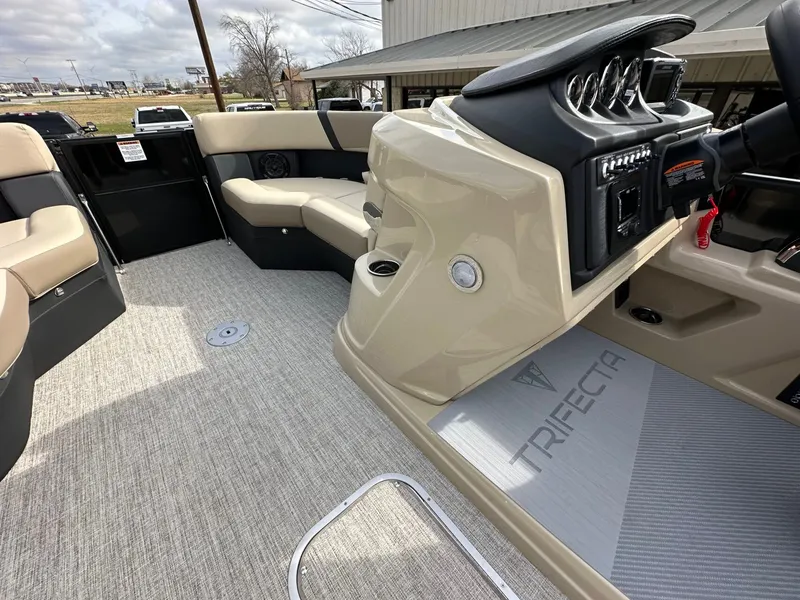 Slide: The Image of Interior of the 2026 Trifecta 22 UL CS pontoon boat. - 29