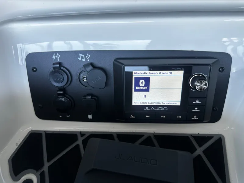 Slide: The Image of JL Audio system in Nautique GS24 boat, year 2021. - 22