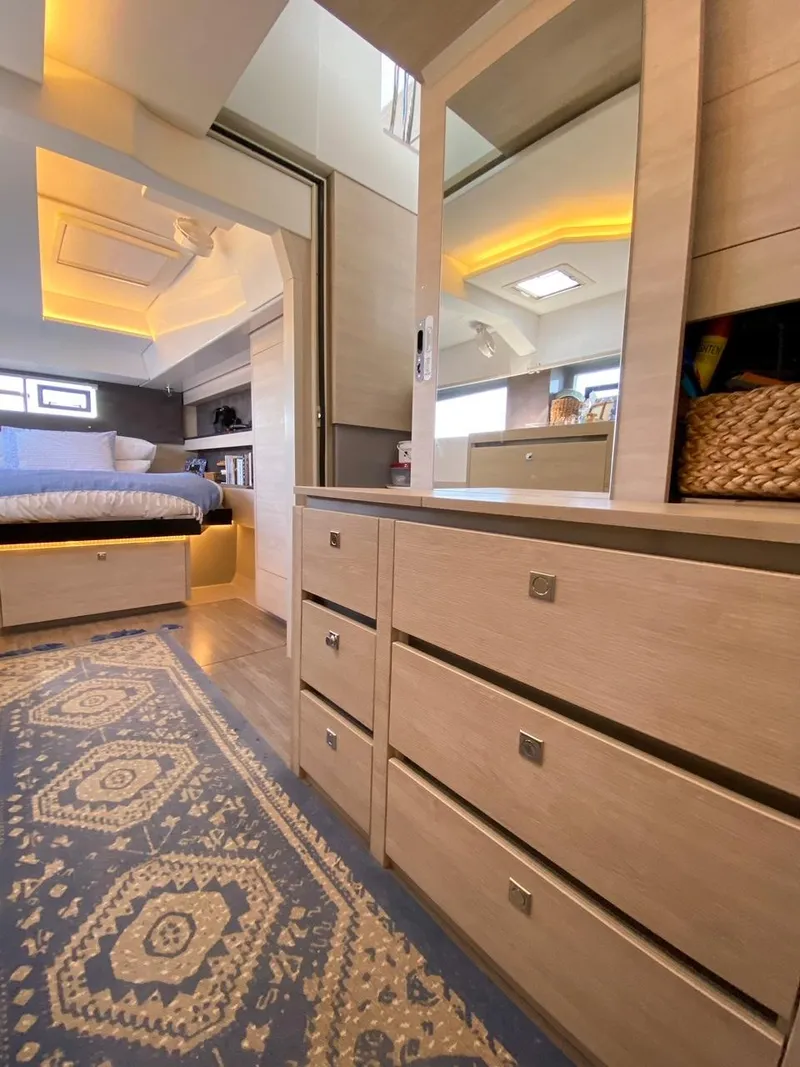 Slide: The Image of Interior of a Leopard 50 yacht, modern design, 2020 model. - 20