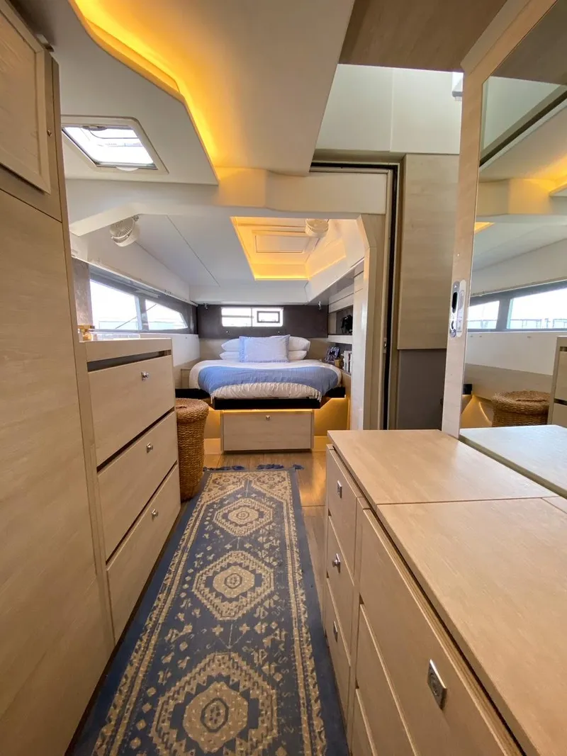 Slide: The Image of Interior of a Leopard 50 yacht, modern design, 2020. - 26