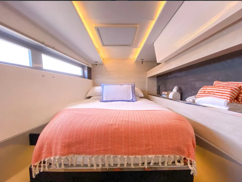Slide: The Image of Interior of a Leopard 50 yacht, modern bedroom design, year 2020. - 37
