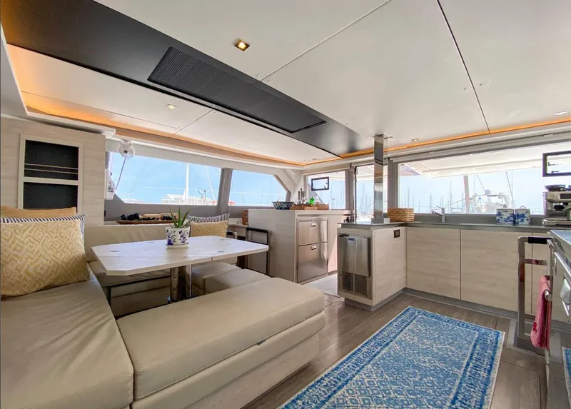 Slide: The Image of Interior of a 2020 Leopard 50 yacht, modern and spacious. - 39
