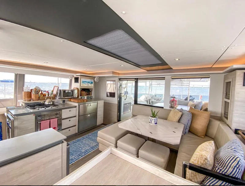 Slide: The Image of Interior of a Leopard 50 yacht, modern and spacious, year 2020. - 45