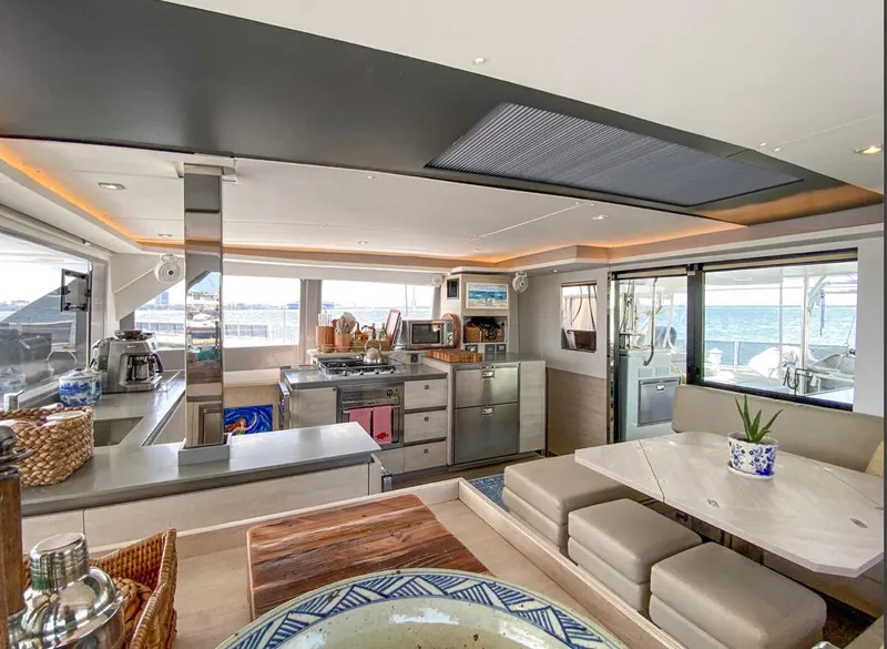 Slide: The Image of Interior of a modern Leopard 50 yacht, year 2020. - 46