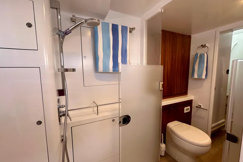 Slide: The Image of Modern bathroom in 2022 Balance 526 yacht with shower and toilet. - 19