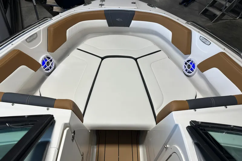 Slide: The Image of 2026 Chaparral 23 SSi interior with luxurious seating. - 12
